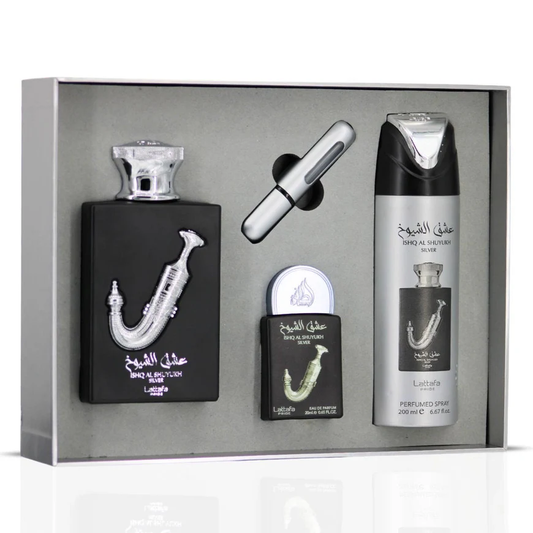 Ishq Al Shuyukh Silver Gift Set 4pcs